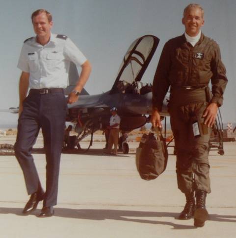 John Chain after flying the F-16. Photo from a private collection