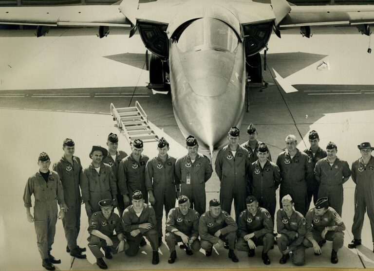 F-111A Takhli, Thailand 1968 Project Harvest Reaper, Standing:MArmstrong,CArnet, RMatteis,JKeene,LHolland, SMarquardt,BColtman,HMcCann, BSealy,DGraham, SCooley, KPowell,NRice, CTosten Front:TGermscheid,JHodges, IDethmann,DSalmeier,EPalmgren, BAshley,RNunn
